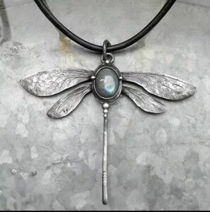 Silver Dragonfly Pendant Necklace